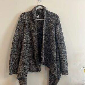 Talbots Open Cardigan Wool Alpaca Knit Cozy M Waterfall Duster Office Casual